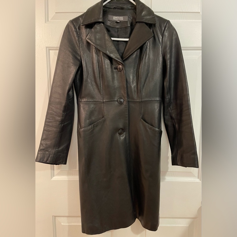 Kenneth Cole Leather Coat